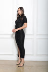 Naomi Midi Cover Up Dress - Black