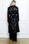 Brooklyn Faux Leather Trench Coat